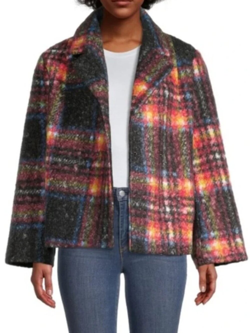 Apparis cutie pie classic plaid peacoat style jacket